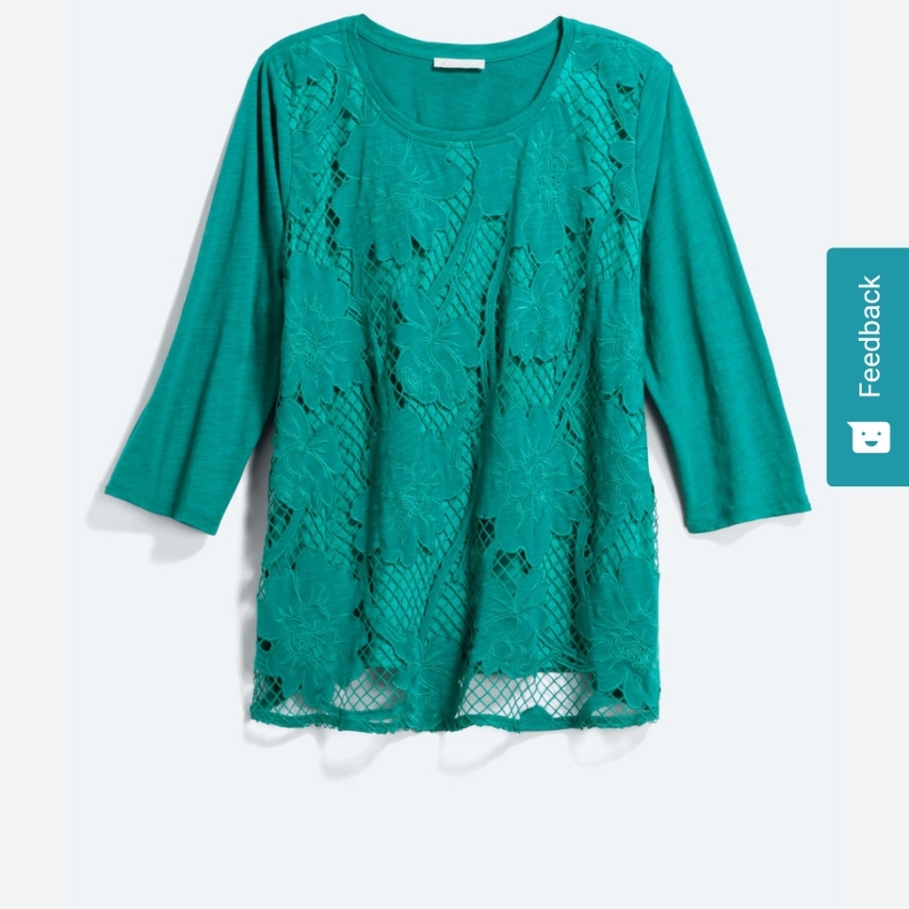 Stitch Fix. Skies are Blue turquoise top